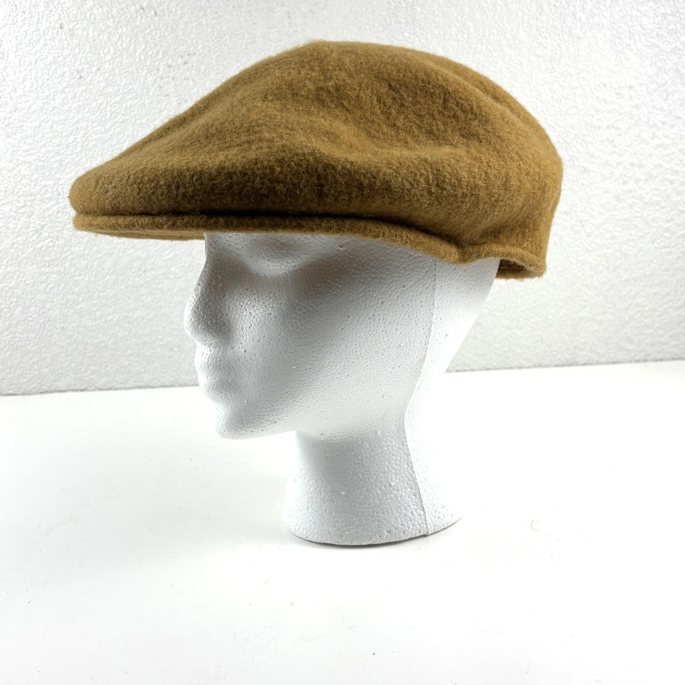 Vtg Haband Flat‎ Cap Camel Mens Medium Brown 100% Wool Ivy Newsboy Hat 862